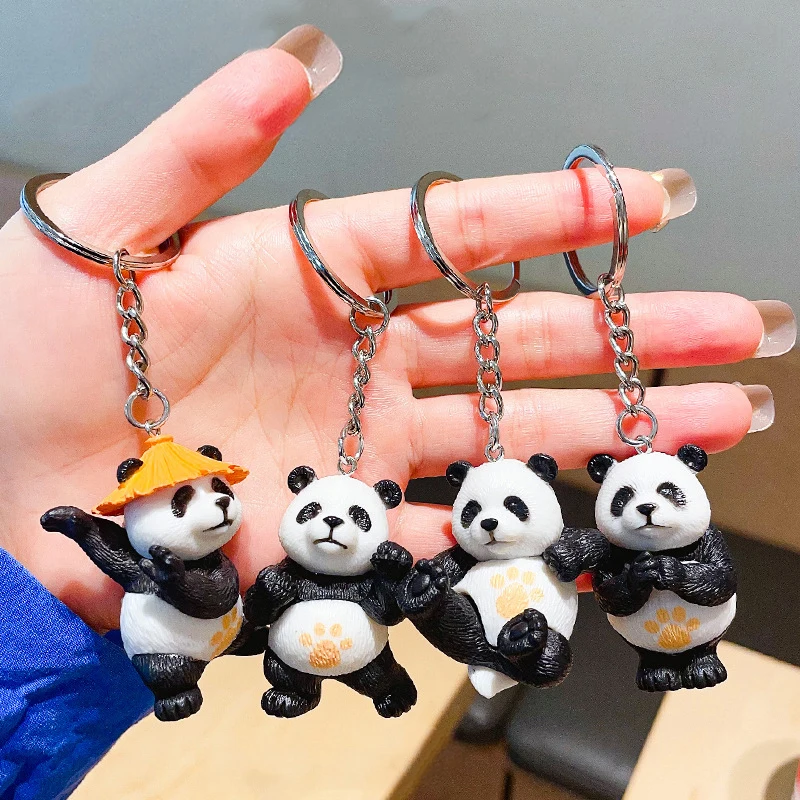 Cartoon Panda Keychain Pendant Fashion Cute Panda Pendant Keyring Exquisite Versatile Backpack Decoration Accessories Gifts