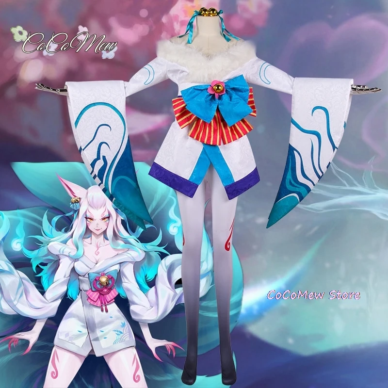 

Костюм для косплея LOL Spirit Blossom White Ahri, костюмы для косплея