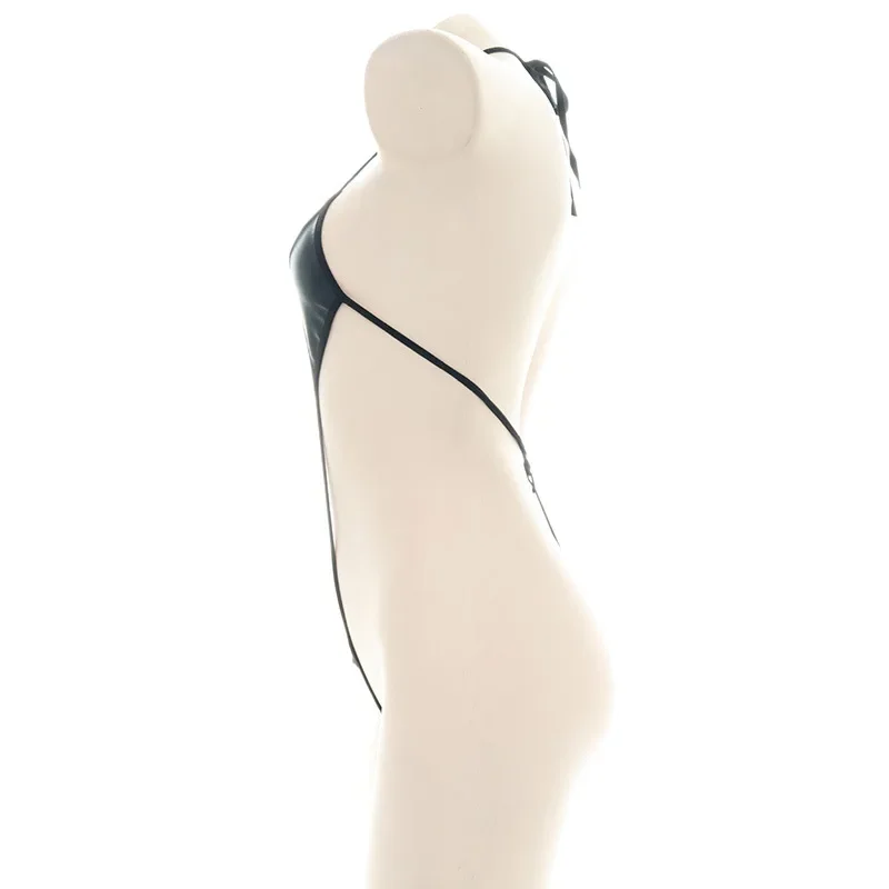 مثير بذلة ضمادة براءات الاختراع والجلود بيكيني الأشرطة ضمادة ارتداءها فتاة الشاطئ قطعة واحدة بيكيني زي النساء منامة الملابس الداخلية