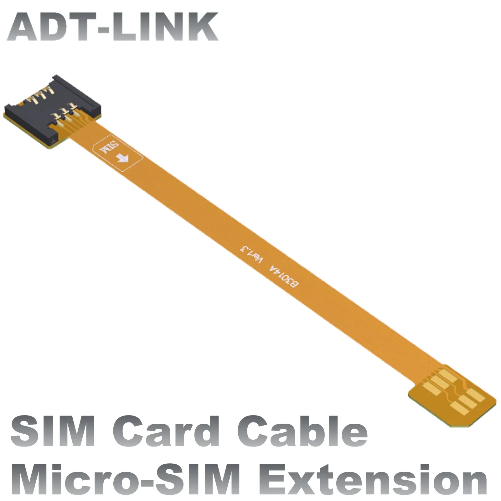 

ADT Micro-SIM Male to Mini Micro Nano-SIM Card Female FPC Flexible Extension Cable Micro SIM Card External Extender Card Reader