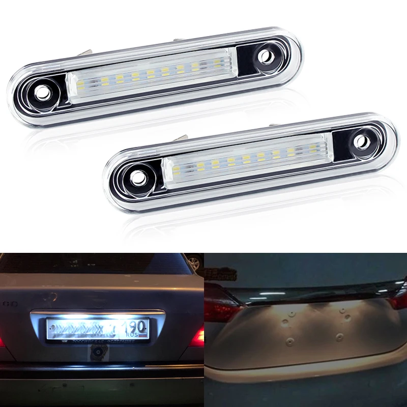 

Canbus White Rear Led License Plate Lights Lamp for Benz E-Class W124 W201 C-Class W202 1984-1991