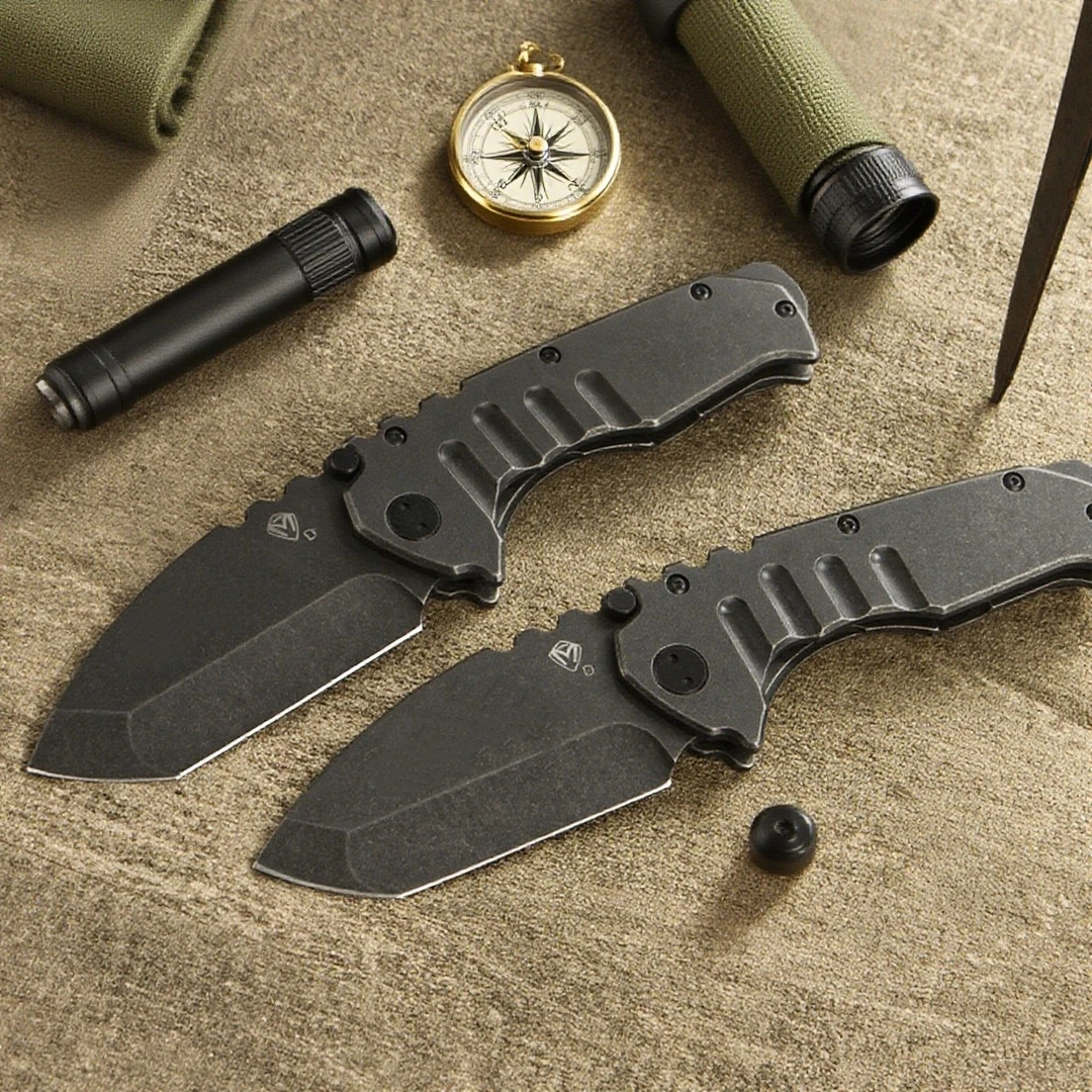 Medford - Składany nóż ze stali D2 o wysokiej twardości, narzędzie do biwakowania, wspinaczki górskiej i wędkowania w dziczy.