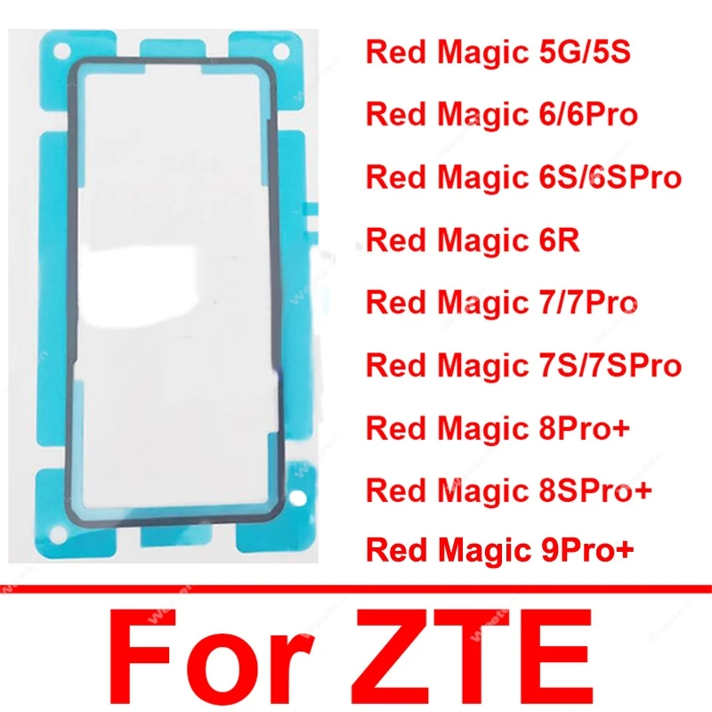 For ZTE nubia Red Magic 5G 5S 6 6S 6R 7 7S 8 8S 9 Pro Plus Back Battery Cover Adhesive Sticker Rear Battery Housing Sticker Tape