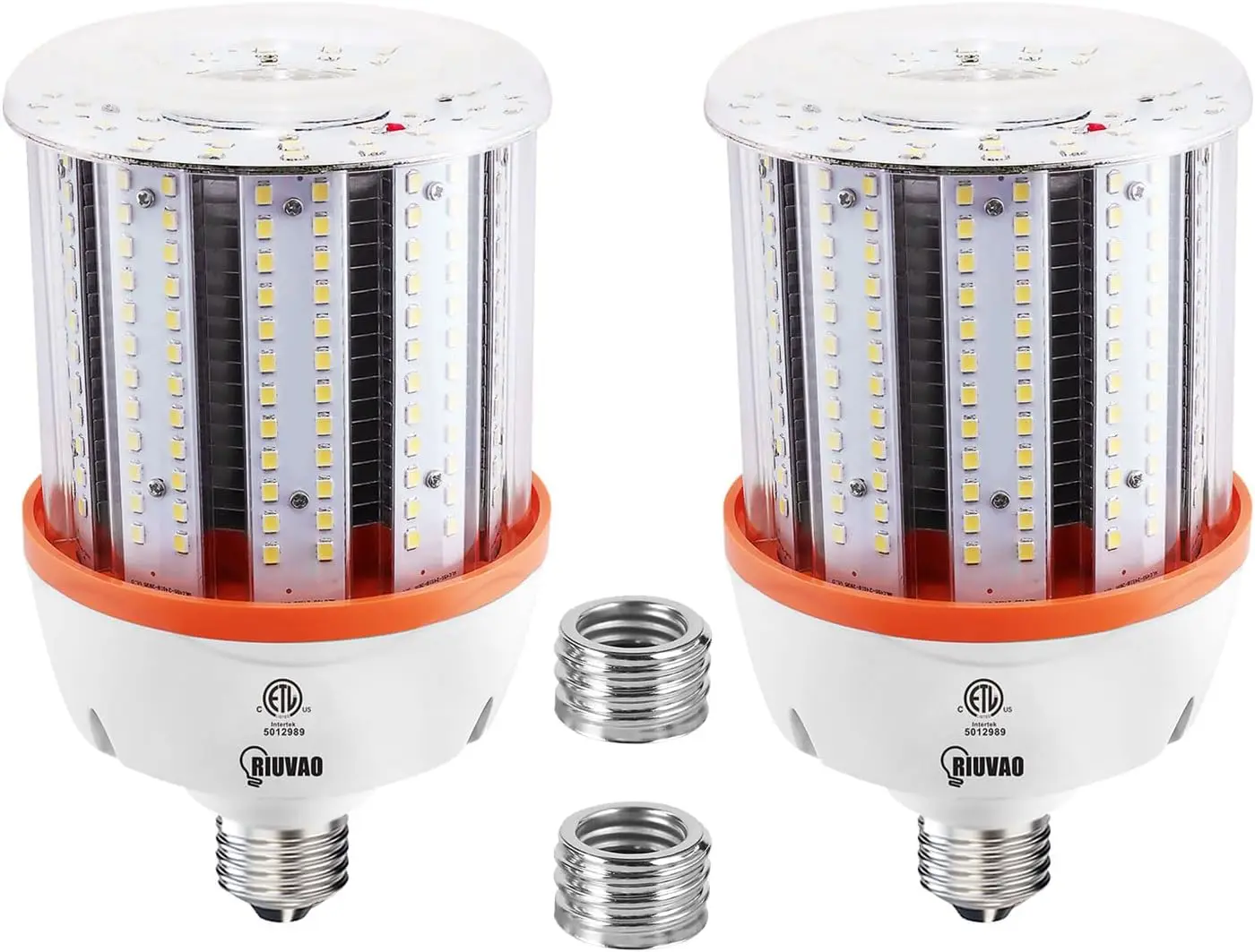 

80W LED Corn Light Bulbs, 12000 Lumen Daylight White, E26/E39 Base, 2-Pack for Indoor Outdoor Lighting