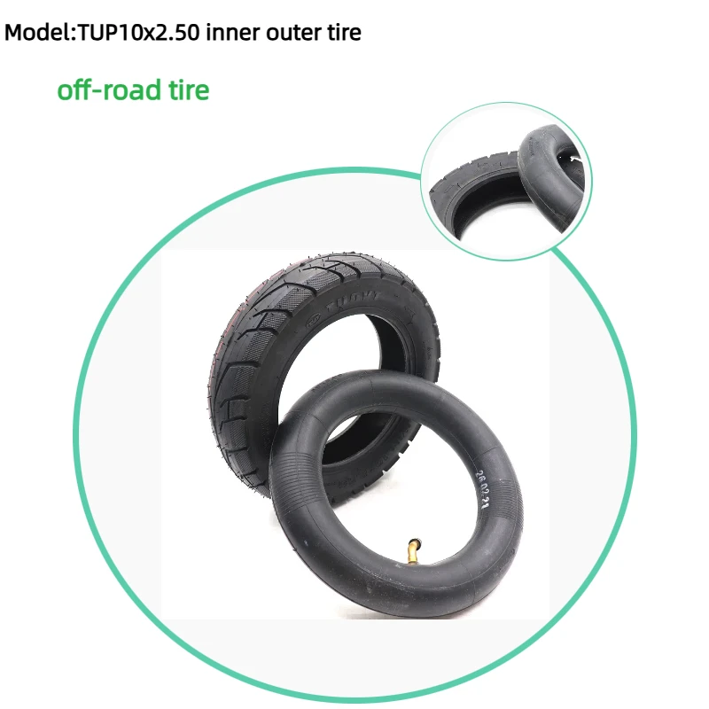 10x2.50 TUOVT Electric Skateboard Tire 10x 2.5 for Electric scooter Skate Board inflatable wheel Tire Inner Tube Outer Tyre Hot
