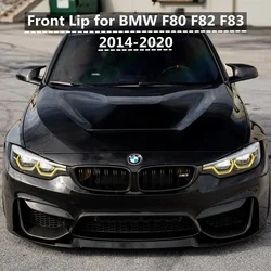 2pcs ABS Front Bumper Lip Splitter Guard for BMW F80 M3 F82 F83 M4 2014-2020 Spoiler CS Body Kit Tuning Gloss Black UV Coat