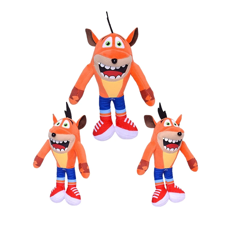 25cm Japan Anime Crash Bandicoot Plush Stuffed Toys Crazy Trilogy Series Cartoon Figure Dolls Kids Birthday Gifts Kawaii Decor