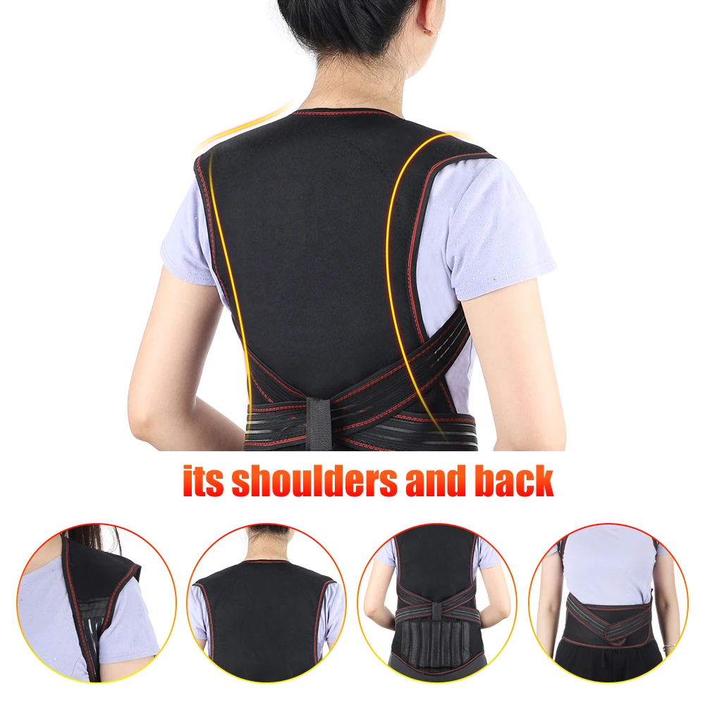 Magnetic Therapy Tourmaline Back Belt Self-heating Waist Back Posture Corrector Keep Warm Vest Corset Lumbar Support Belt