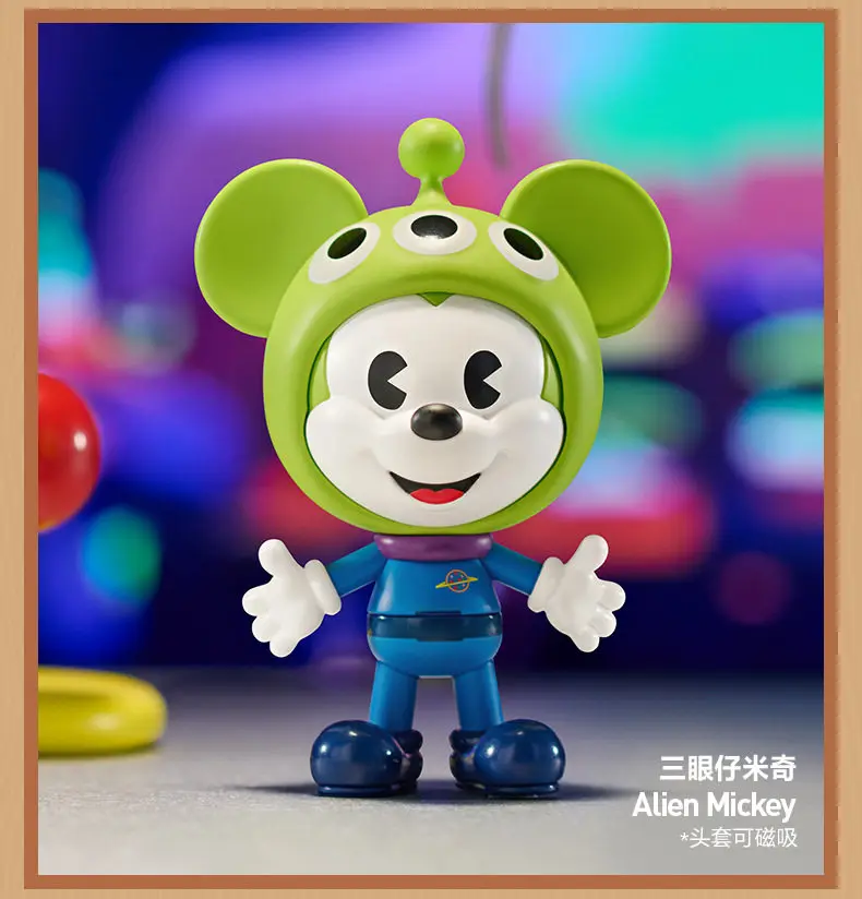 

New POP MART Genuine Product Disney Mickey REMIXED: Mickey Meets Pixar Series Figurine Blind Box Surprise Birthday Gift