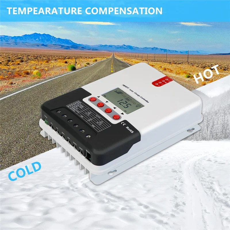 FEB-40A MPPT Solar Charge Controller 12V 24V Auto Max 100V PV Input Solar Regulator for AGM Lead Acid Gel Lithium