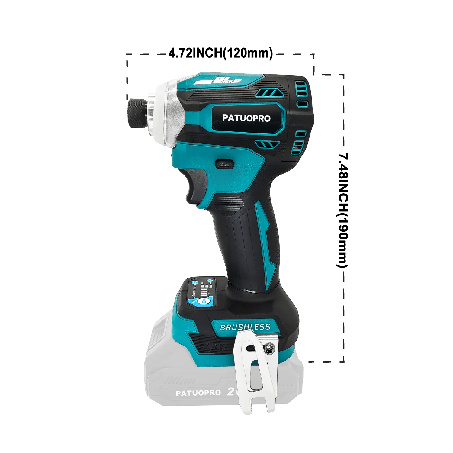 Cordless Brushless Impact Driver Kit Electric Screwdriver 4-Speed 1/4-Inch Hex 3-LED Light for Makita 18v Battery(No Battery)