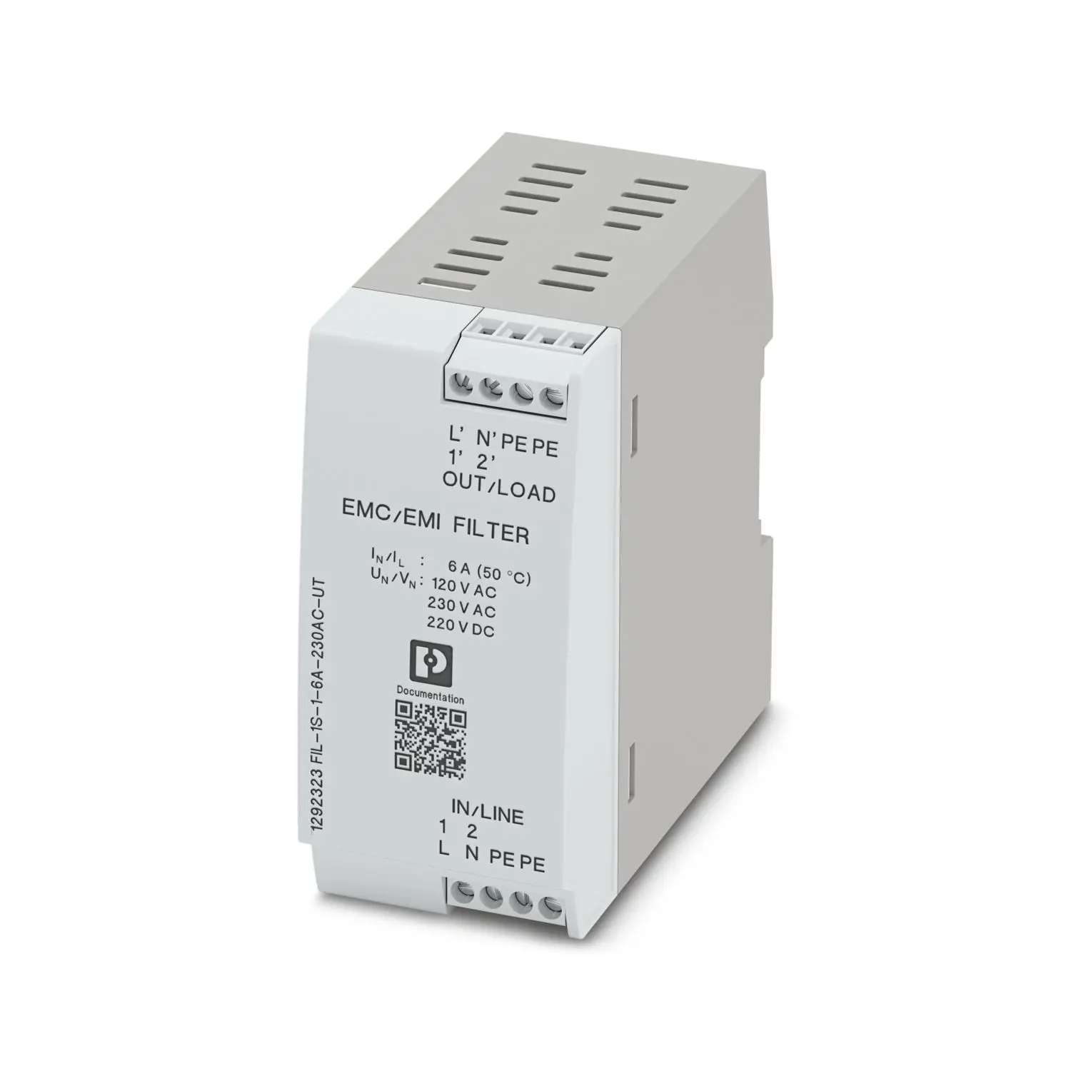 

FIL-1S-1-6A-230AC-UT - EMC filter 1292323