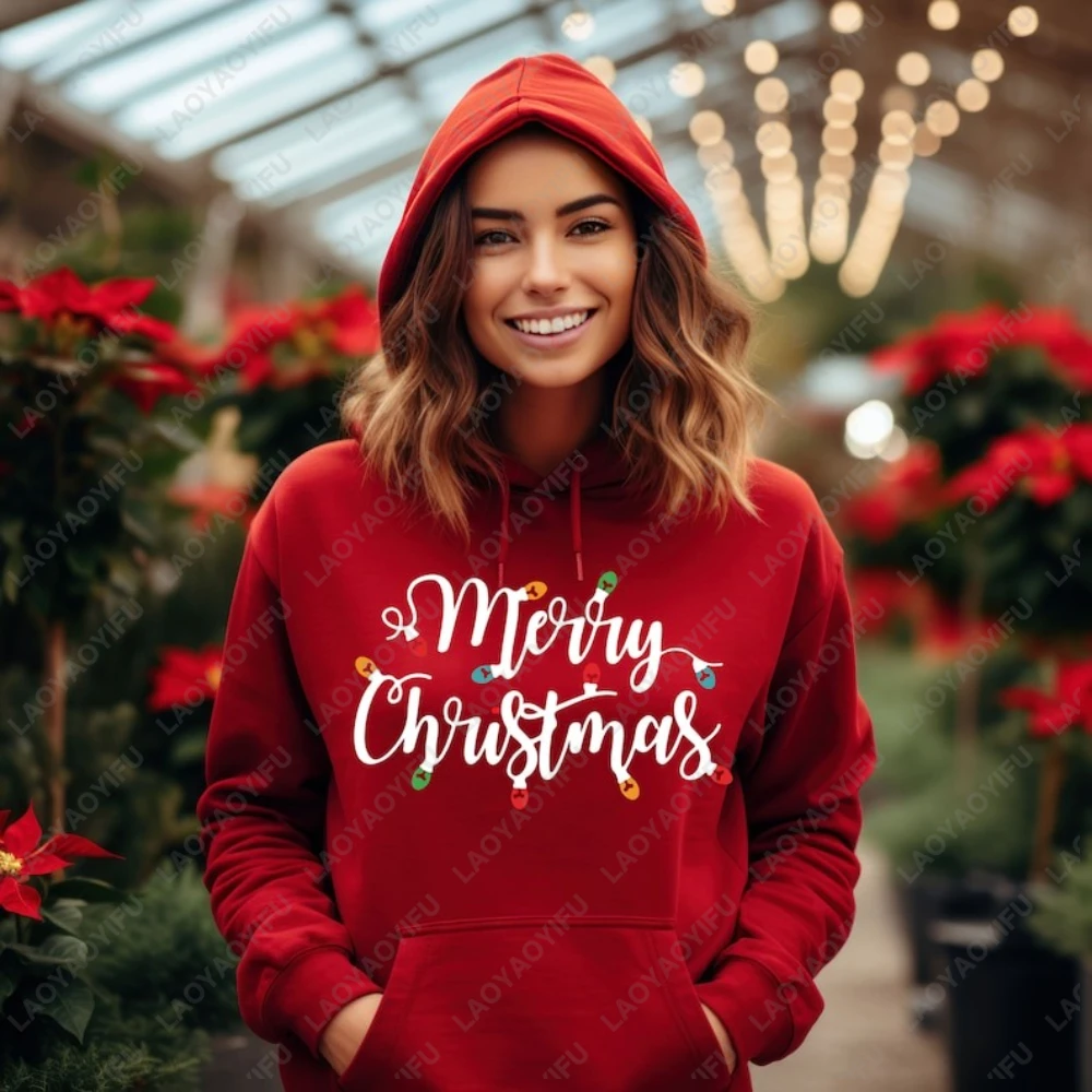Joyeux noël sweat à capuche imprimé automne hiver pulls de noël pour femmes hommes vêtements décontracté Simple col rond sweat hauts