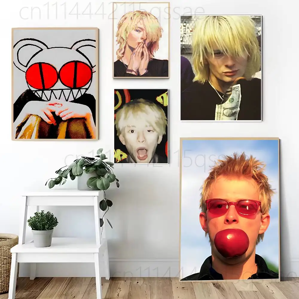 Cool R-Radiohead Poster Wall Art Posters, Texture Paintings, Ideal Gift for Room Decoration