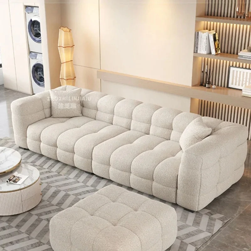 

White Modular Sofa Lounge Elegant Design Caterpillar Sofa Minimalist Floor Sectional Divani Soggiorno home Furniture