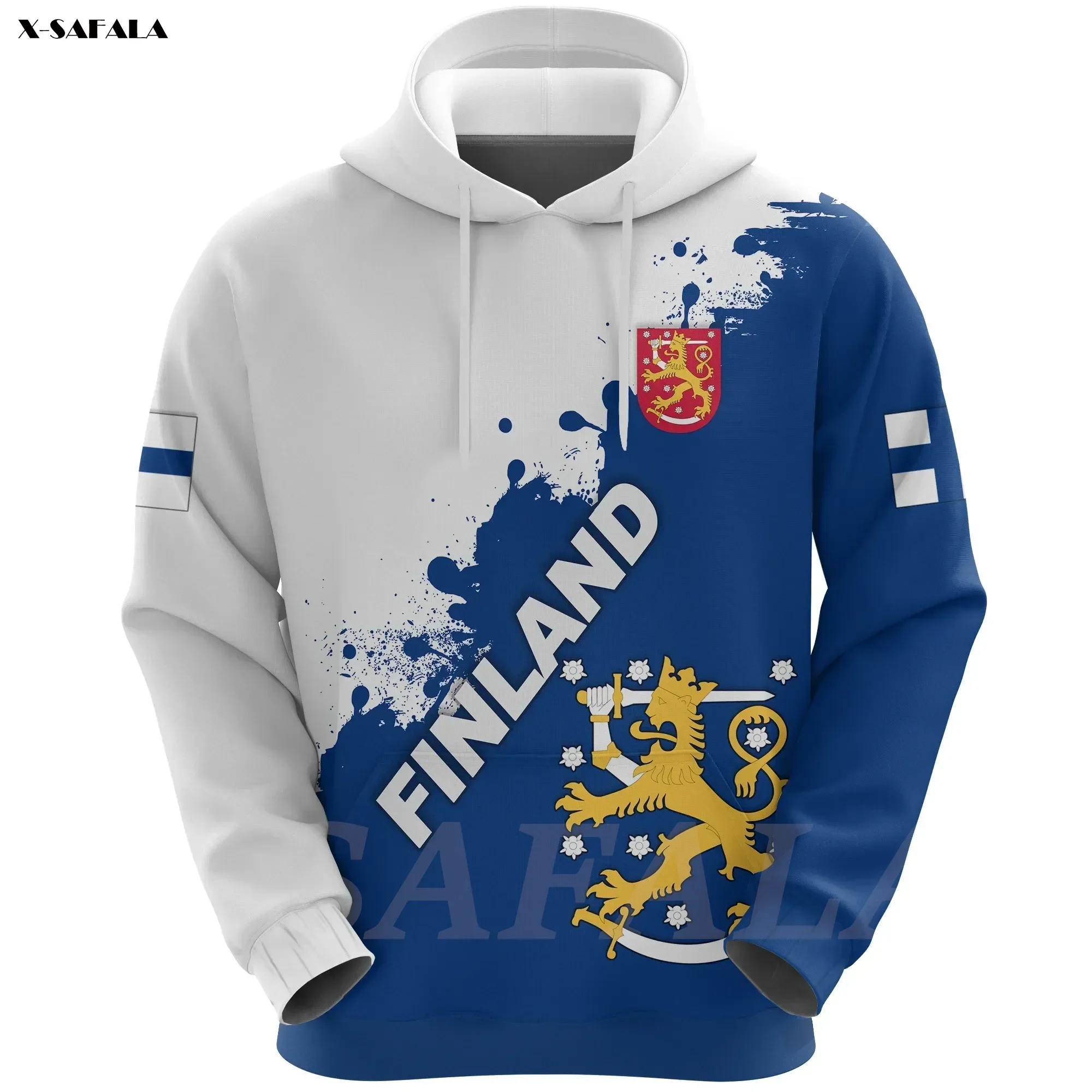 

Finland Skull Lion Flag Map Legend Suomi 3D Printed Hoodie Man Outwear Zipper Pullover Sweatshirt Casual Jersey Tops Tracksuits