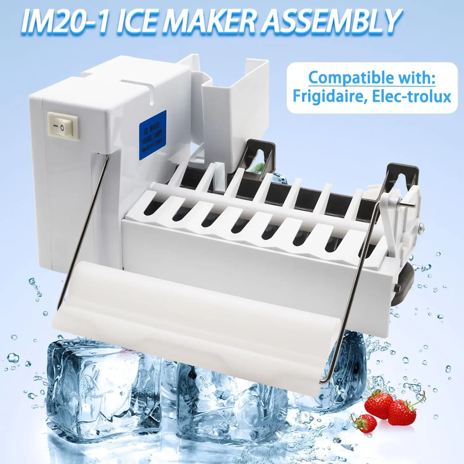 Compatible Premium IM20-1 Ice Maker for Electrolux Refrigerators, Reliable and Efficient Ice Production Machine