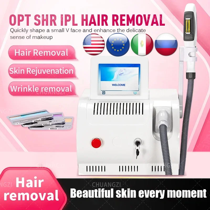 

Opt Ipl Professional Permanent Hair Removal Machine Portable Painless Skin Rejuvenation Epilator Beauty Salon 500000 Shot