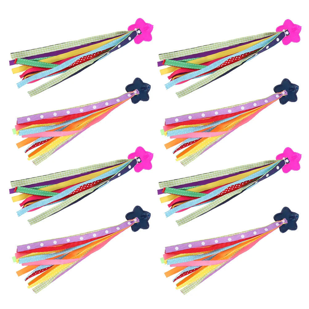 Colorful Bike Handlebar Streamers For Kids Scooter Bicycle Tassels Ribbons Ride-On Accessories Girls Boys Cycling Decor