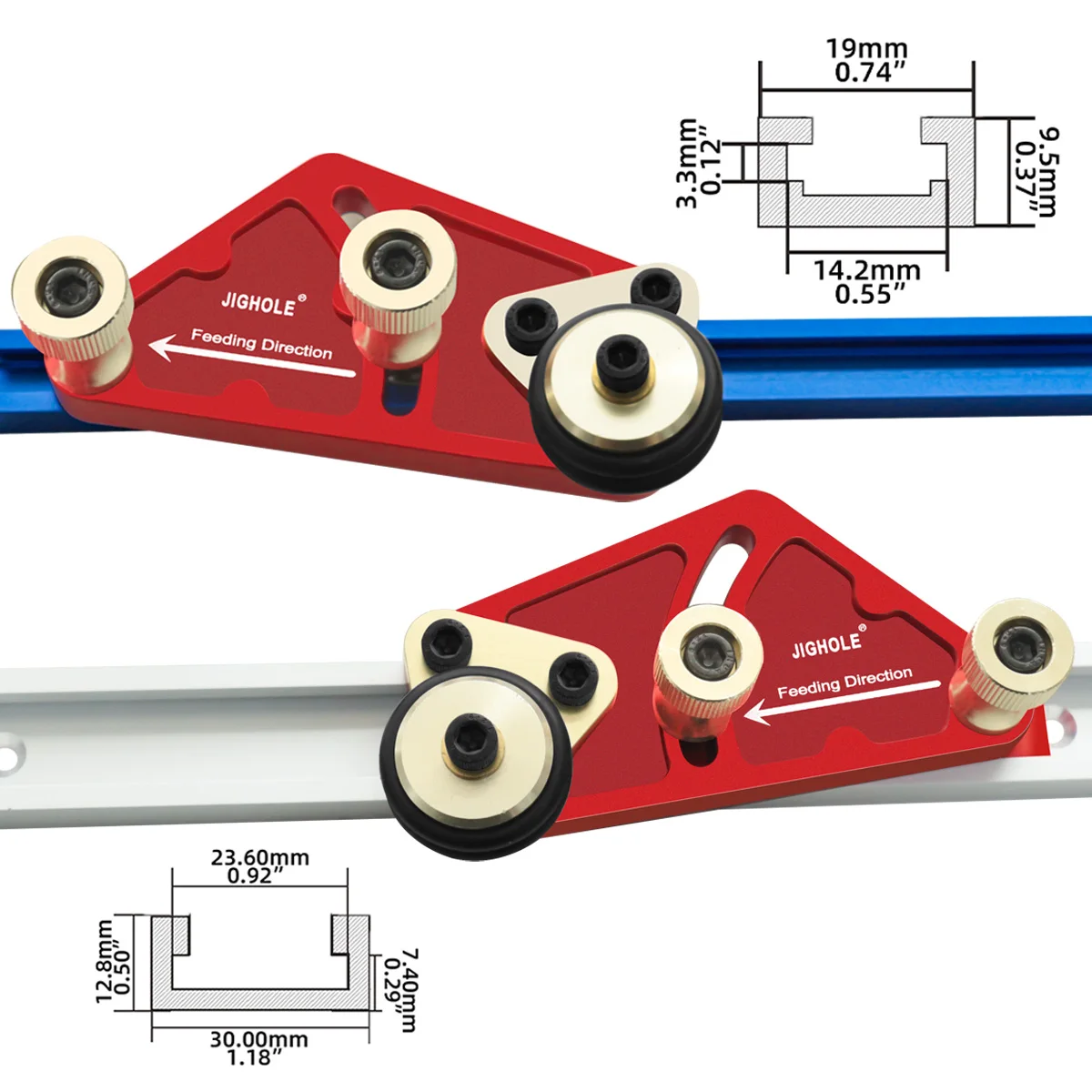 

Carpenter Table Saw Eccentric Feeder Guider Aluminum Clear-Cut Precision Stock GuideSafety Hardware Tools Woodworking Tool