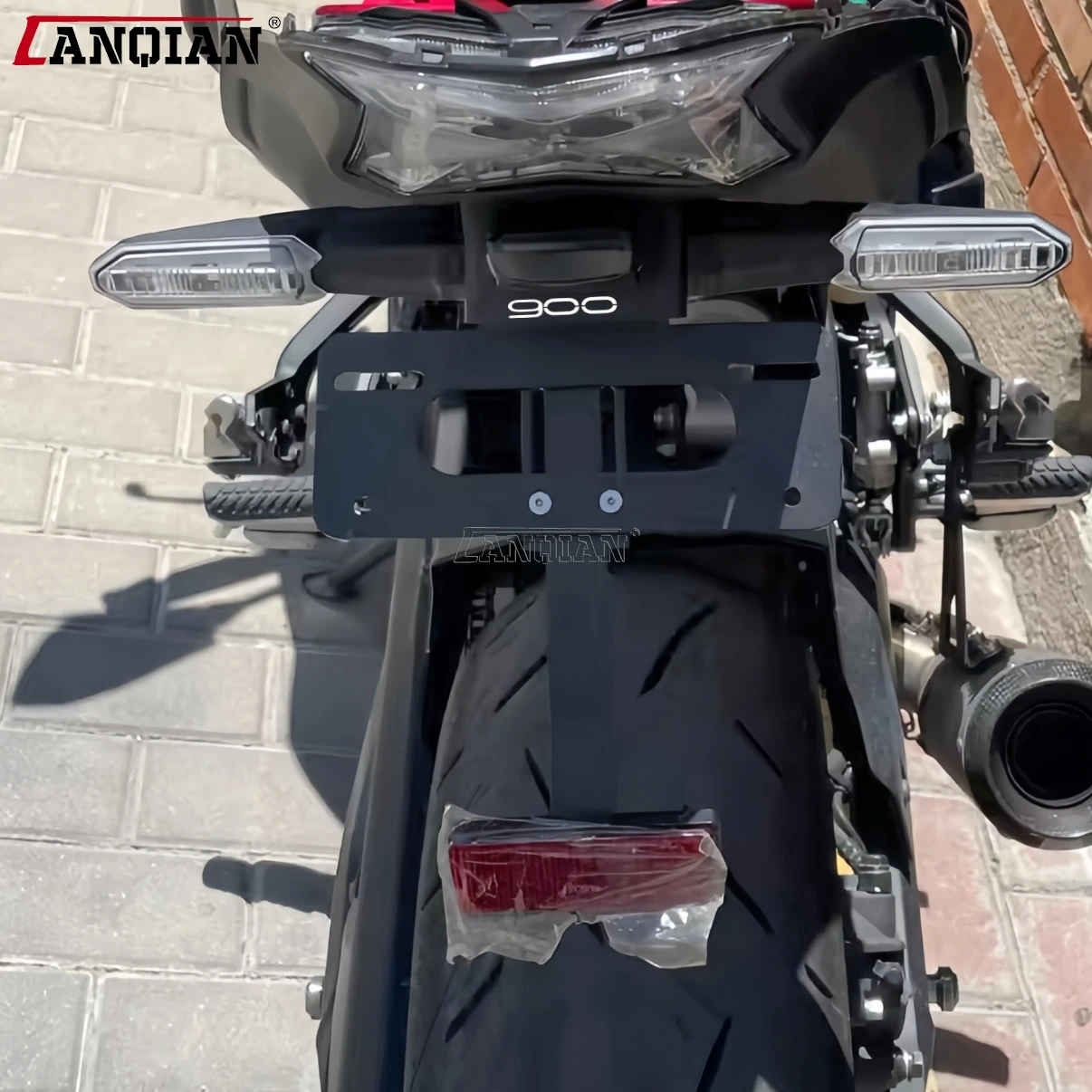 

For Kawasaki Z900 SE 2017-2024 ZH2 SE 2021-2026 Rear Tail Tidy License Plate Holder LED light Motorcycle Fender Eliminator Kit