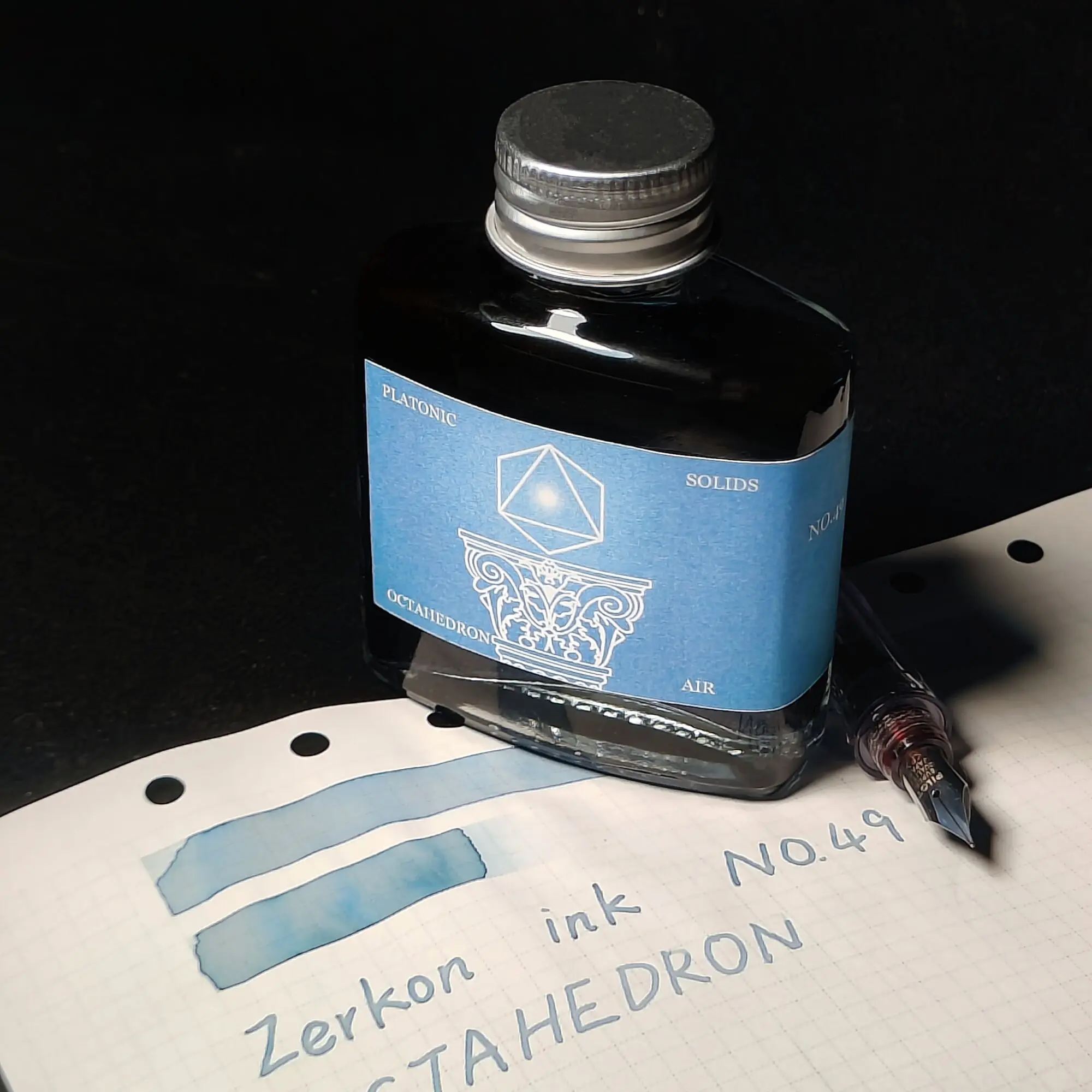 Zerkon's Ink  NO.49  [Octahedron] Plato Series Chromatography Color  Pen Ink