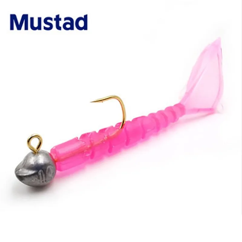 Mustad Lure AJW-HILA Explosion Fishing Finch Tail Worm Fishing Drop Fishing Lead Hook Cockeyed Bass Mandarin Fish Bait