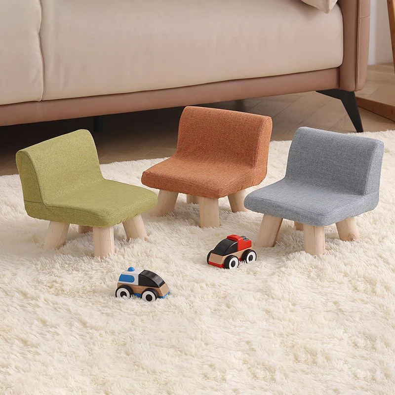 

Скандинавский деревянный стул со спинкой, сильная грузоподъемность для спальни, гостиной, смены обуви, низкий стул, табурет, мебель для дома