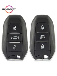 REMTEKEY-carcasa de llave de Control remoto inteligente con inserción de emergencia, hoja HU83 para Peugeot 308, 508, 3008, 5008, Citroen C4, Cactus, Picasso