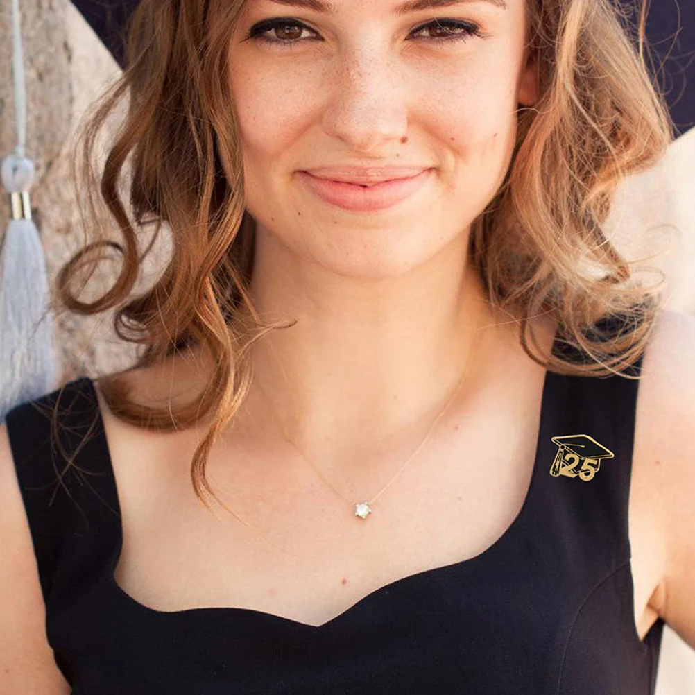 

12Pcs Graduation Cap Brooch Pins Durable Metal Pin Versatile Size Meaningful Keepsake Academic Achievement Cap Charm