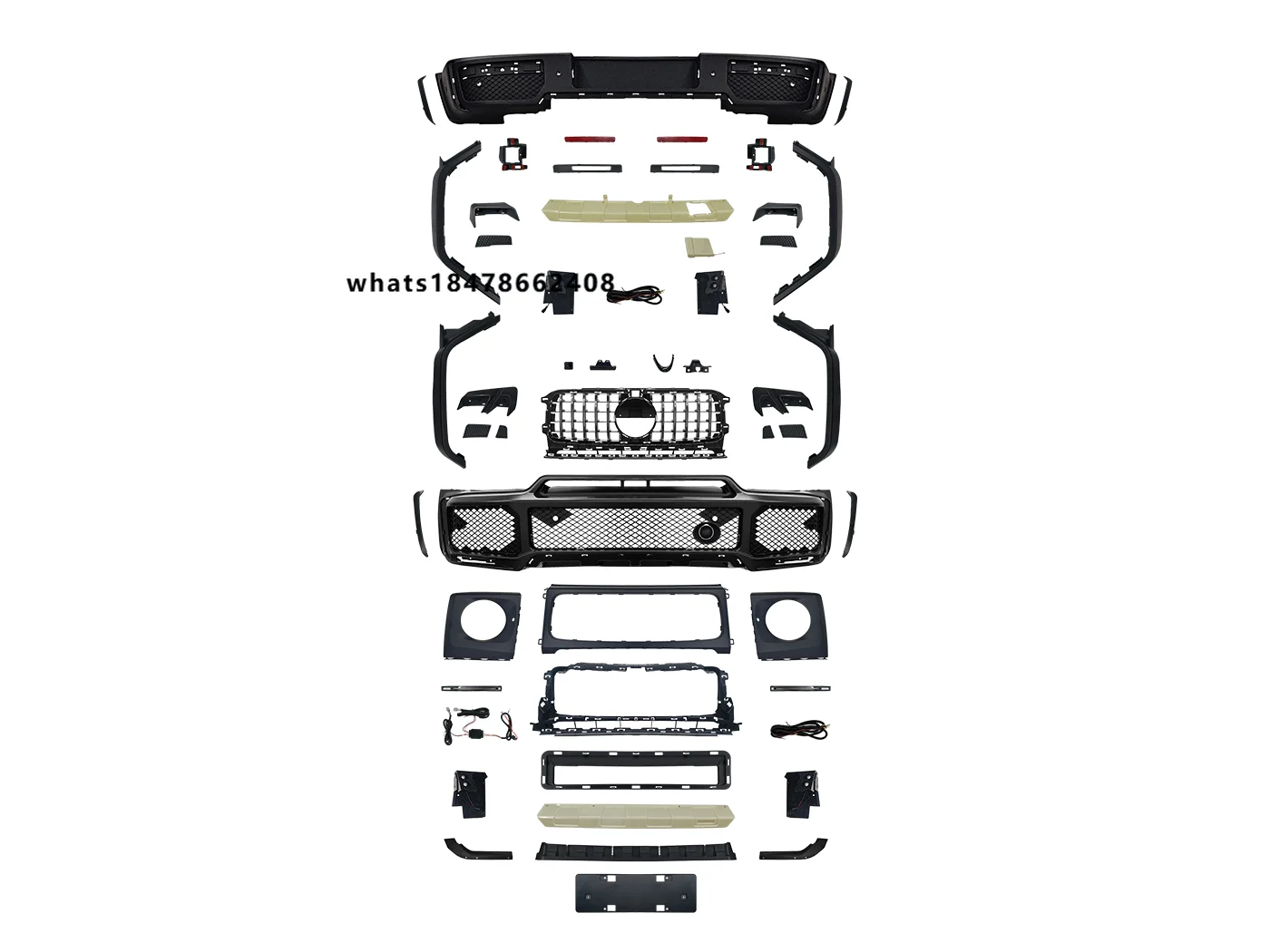 New High Quality Car Bumper W463 W464 Barbus G63 Body Kit Gloss Black/Carbon G Class W463 2004-2018 100% Fitment Easy