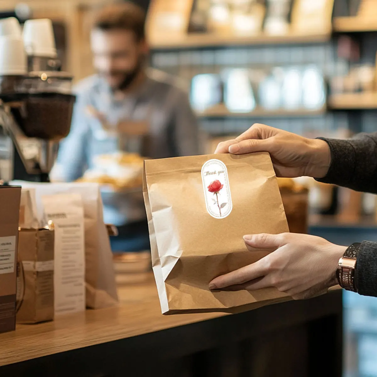 50pcs This Package Is Happy To See You Too Stickers Small Business Gift box packaging decor Thank You Sticker Seal Labels