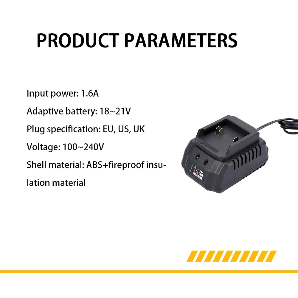 Rechargeable Lithium Battery Series 20V Charger For Cordless Drill/Saw/Screwdriver/Wrench/Angle Grinder Brushless Power Tool