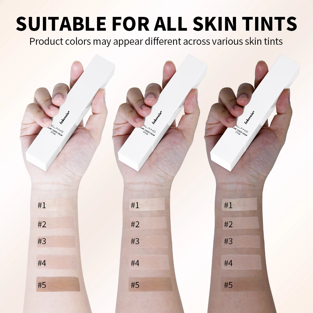 Blanc Cover Cream Stick Color Changing Foundation with Detachable Brush Coverage Changing Foundation Stick Base Makeup