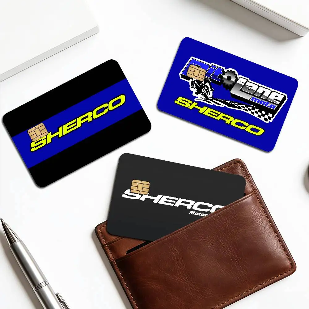 S-Sherco LOGO Game Film Cover Sticker Case for Small Chip Credit Debit Card Front Side