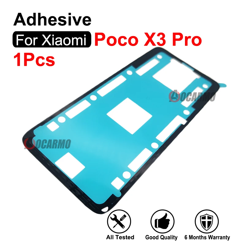Dla Xiaomi Poco X3 Pro X3Pro Naklejka na tylną pokrywę Klej do tylnych drzwi