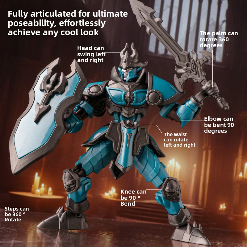 نموذج الملك آرثر نايت المنقولة المفصلية للرجال على الإنترنت المشاهير زخرفة درع درع المحارب روبوت بوي لعبة هدية