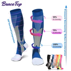 BraceTop 1 Pair Sports Stockings Compression Golf Sport Socks Medical Nursing Stockings Prevent Varicose Veins Socks Rugby Socks