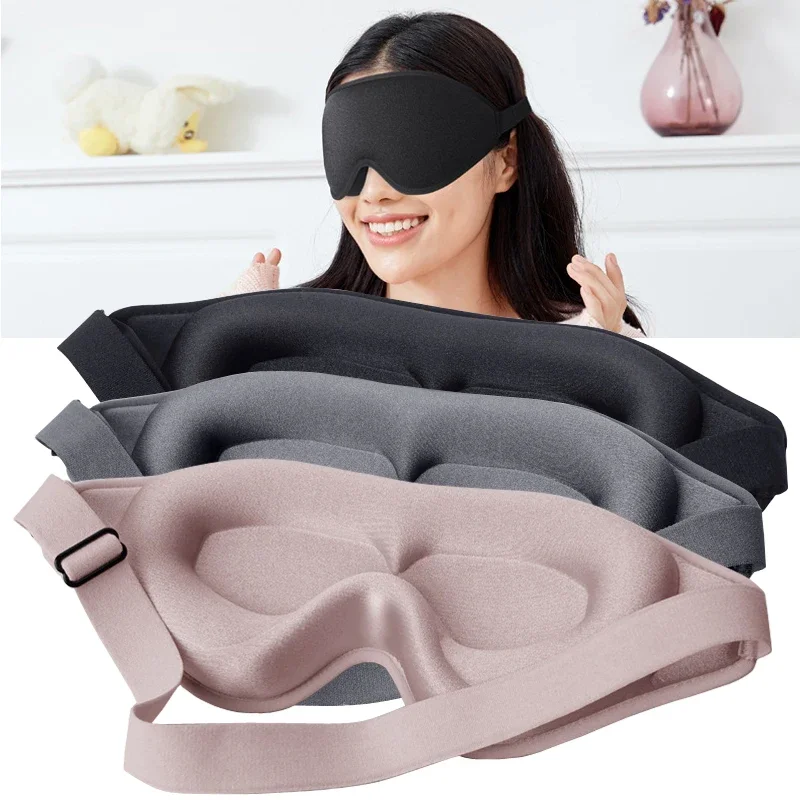 3D Sleep Eye Mask for Men and Women,Breathable Night Blindfold,99% Light Blocking Sleeping Mask,Eye Cover Patch for Travel Nap