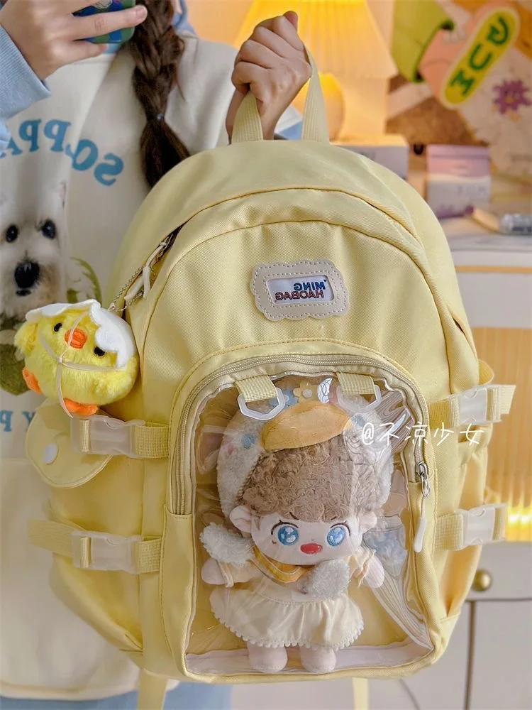 Zaino per ragazze delle scuole superiori Itabag giapponese torna a scuola borse da donna zaini tascabili trasparenti zaino Kawaii da donna Mochila