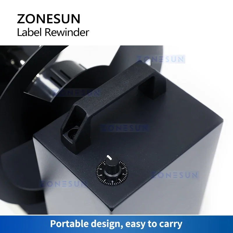 ZONESUN ZS-LRA8 Automatic Label Rewinder Machine Bidirectional Auto Sync Label Reeler Barcode Sticker Rewinding Machine