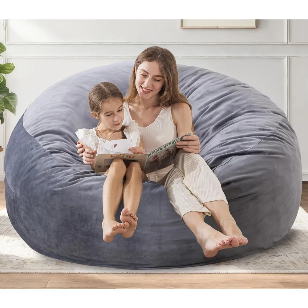 [Removable Outer Cover] 3 ft Medium Bean Bag Chair: 3' Memory Foam Bean Bag Chairs for Adults with Filling,Bean Bags with Washab