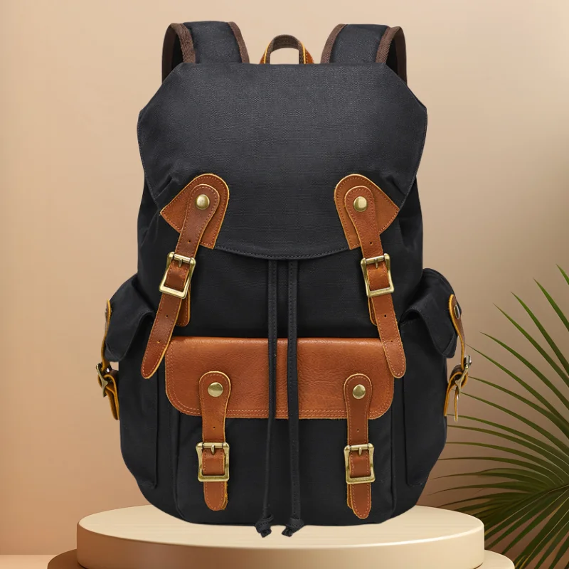 

CFUN YA New Trend Luxury Canvas Backpack For Men Women Outdoor Sports Travel Bagpack 16" Laptop Computer Bag Climbing Rucksack