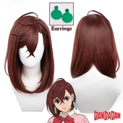Anime Momo Ayase Cosplay Wig Dandadan Brown Short Hair Heat-resistant Fiber Hair Halloween Party Girls Women