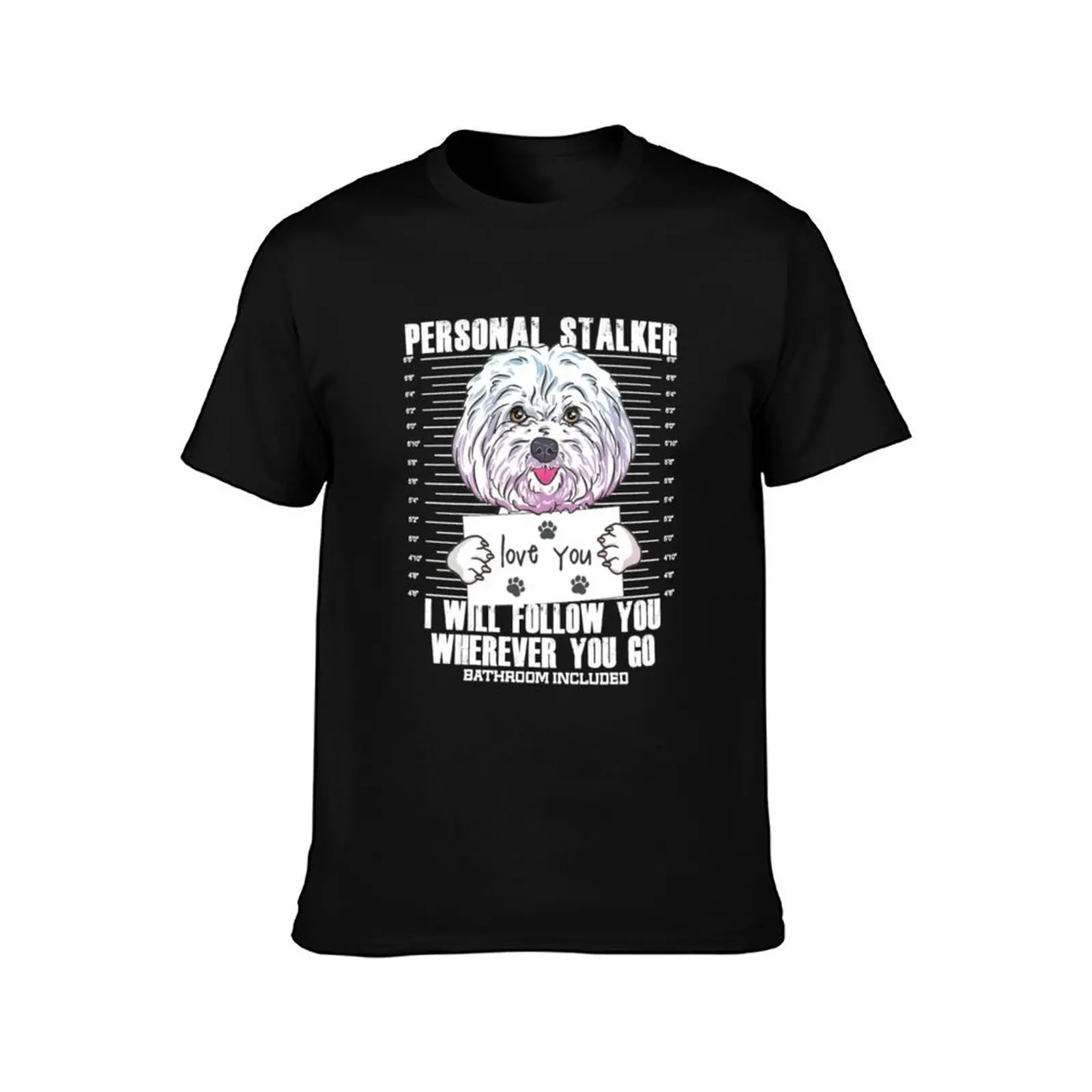 T-shirt de chien maltais drôle pour hommes, graphique vintage, poids lourds