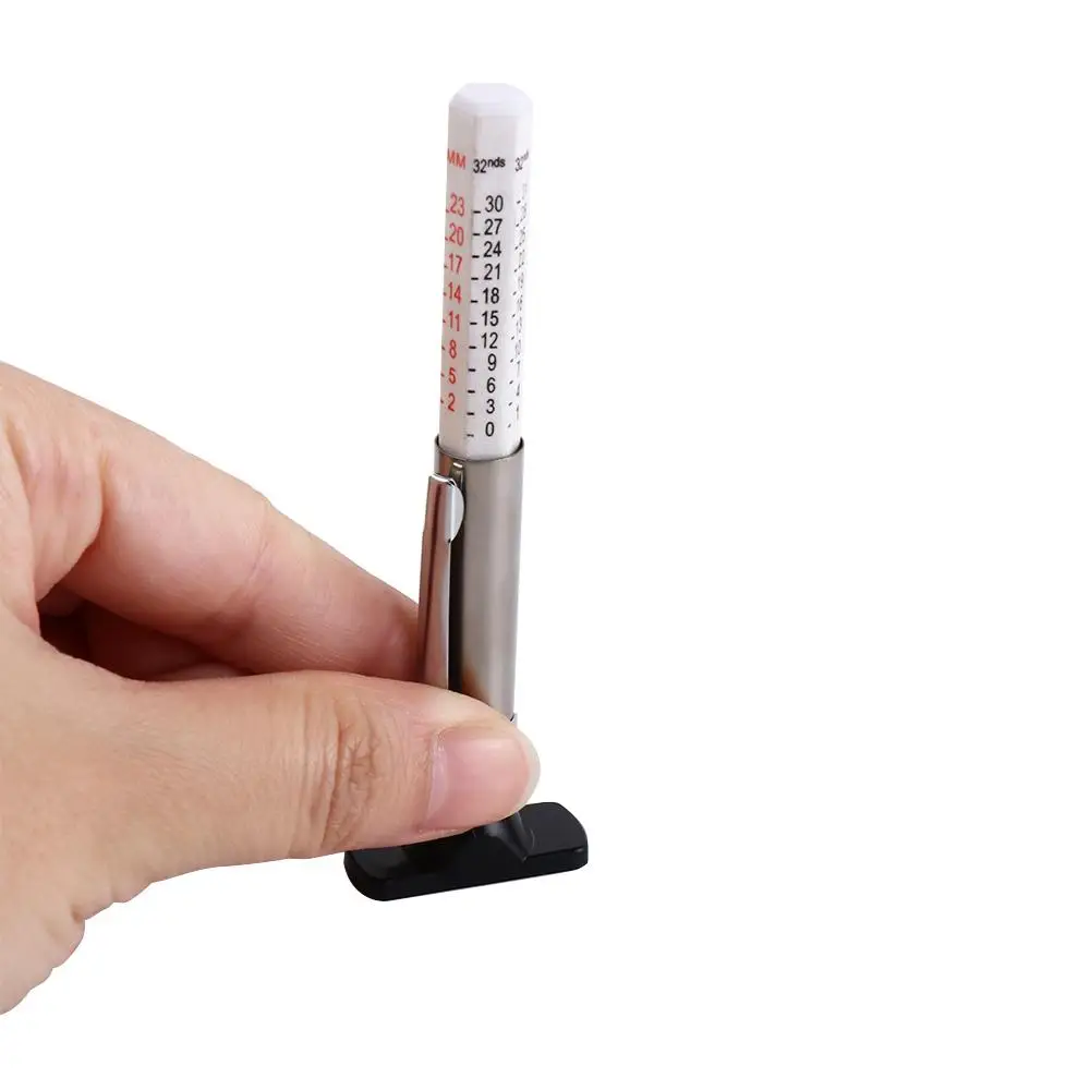 Pluma de medición de banda de rodadura de neumático Digital de marca precisa de coche de 25mm regla de neumático medidor de profundidad