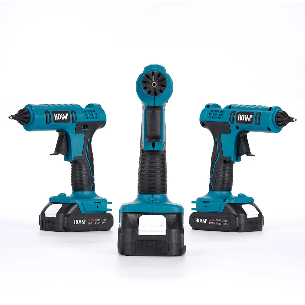 Hormy Electric Hot Melt Glue Gun Cordless 11mm colla Stick Hot Melt saldatura pistola ad aria calda strumento di riparazione fai da te per batteria Makita 18V