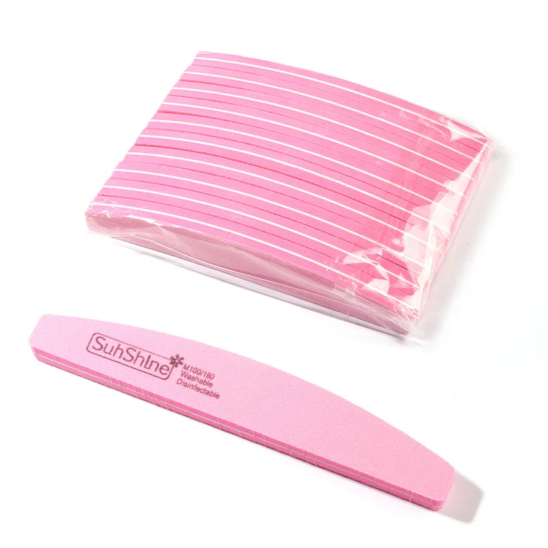 10pcs Double-sided Nail File Blocks Colorful Sponge Nail Polish Buffing Sanding Buffer Strips Polishing Pedicure Manicure Tools