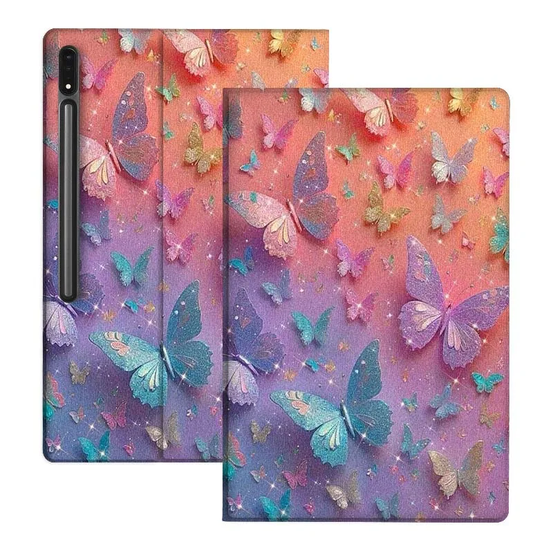 

Luminous Art Butterfly Bird Gift For Samsung Galaxy Tab S10 S9 S8 S7 FE Lite Soft Flexible Support Tablet Case