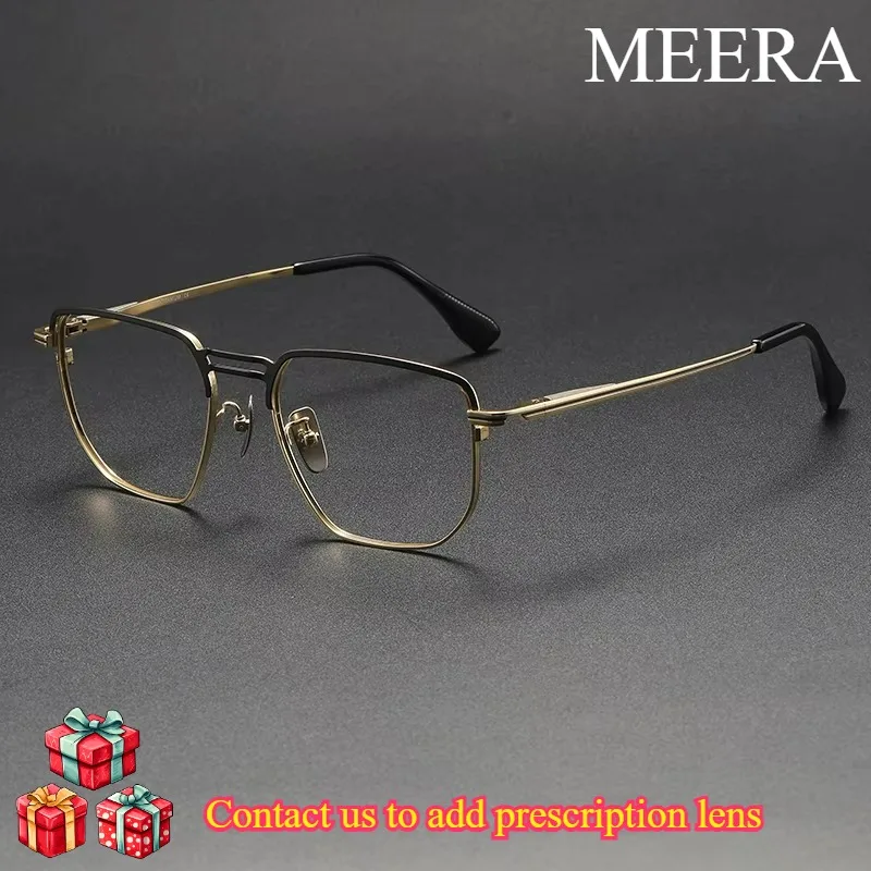 

DTX-153 Business Ultra Light Square Frame Pure Titanium Frame Anti Bluelight Eyeglasses Men Women Eyeglasses Glasses